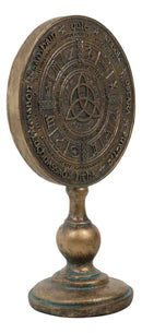 Wicca Celtic Sabbat Rune Triqueta Triquetra Wheel of The Year Desktop Plaque