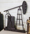 Ebros Rustic Metal Vintage Oil And Gas Derrick Rig Pump Jack Wall Art Decor 3D Plaque