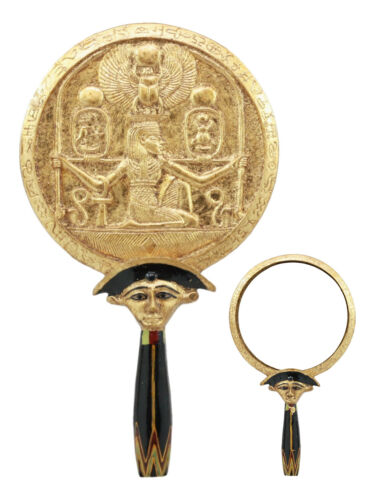 Ebros Ancient Egyptian Protection Symbol Winged Scarab Aegis Hand Mirror 8.75"H