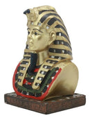 Ancient Egyptian Mask Of King Tut Bust Statue 6"H Pharaoh Tutankhamun With Nemes