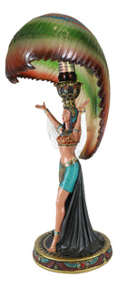 Ebros Egyptian Goddess Isis Standing W/ Open Wings Side Table Lamp  Statue 18"H