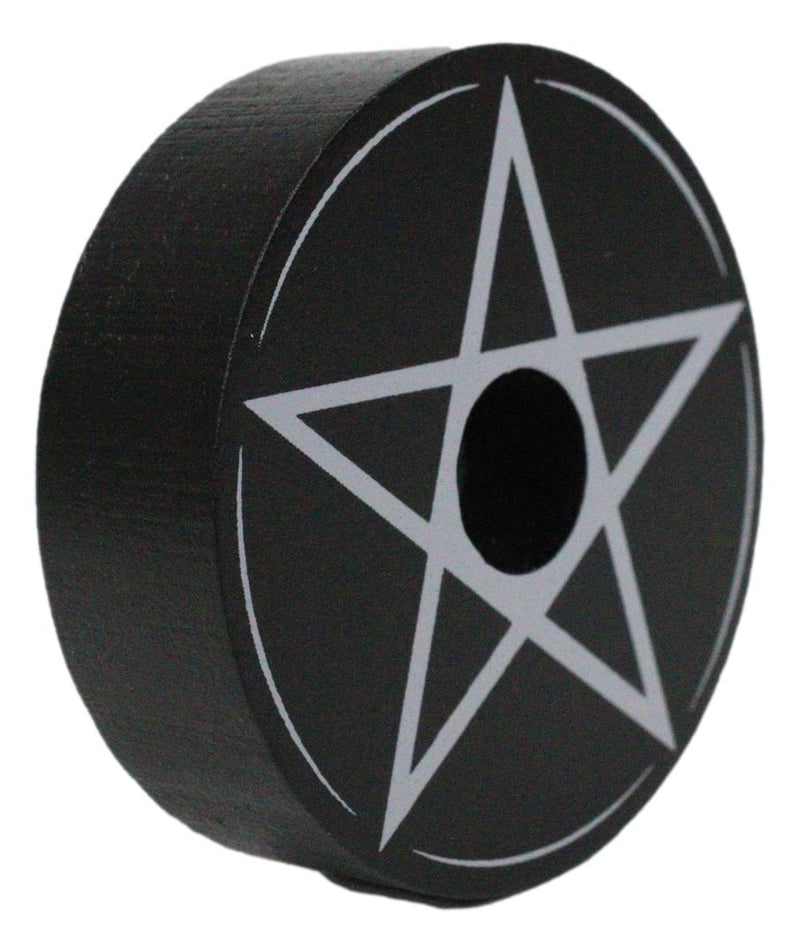 Set Of 4 Occult Wicca Witchcraft Pentagram Star Circle Spell Candle Holders