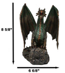 Ebros Lord of The Skies Roaring Rust Fire Dragon Figurine 9" H Mythical Fantasy