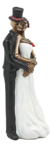 Ebros Love Never Dies Wedding Skeleton Statue Wedding Pose Couple Figurine 8"H