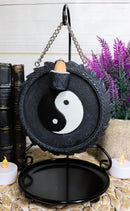 Medieval Ying Yang Dragons Aroma Waterfall Medal Backflow Incense Cone Burner