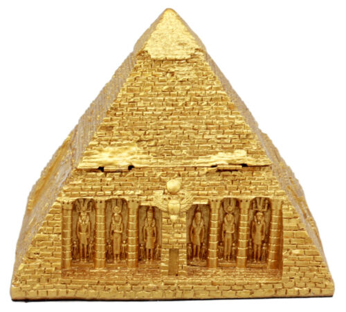 Egyptian Tomb Golden Pyramid Of Deities Gods Jewelry Ornament Box Figurine