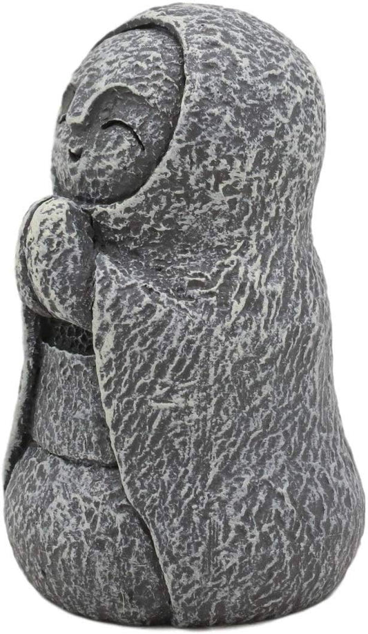 Ebros Japanese Happy Elated Jizo Monk Kneeling In Prayer Miniature Statue 3"Tall