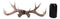 Ebros White Rustic 10 Point Stag Deer Antlers Rack Wall Plaque 17"W Coat Hooks