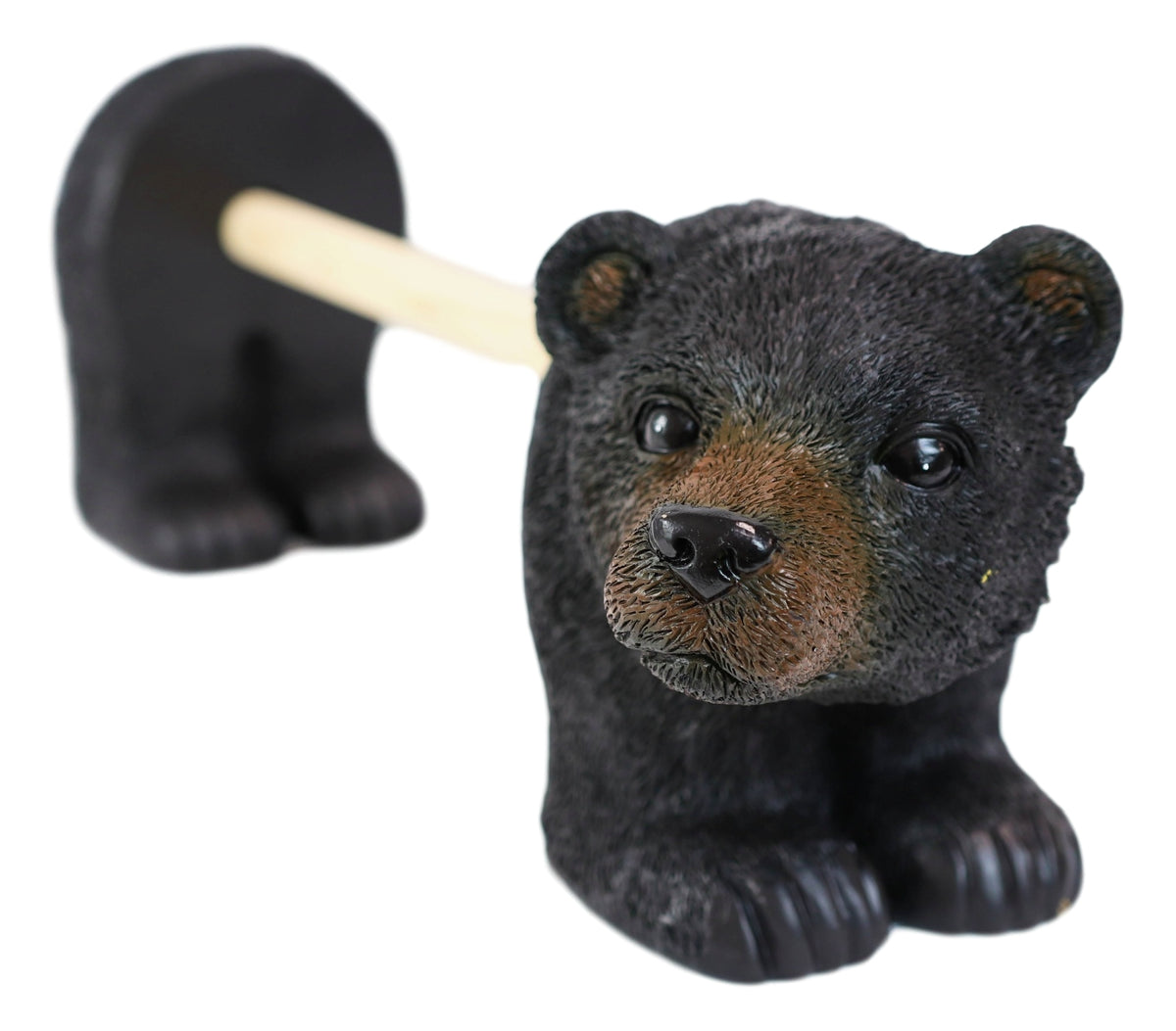 Ebros Rustic Woodland Forest Black Bear Standing Paper Towel Holder Statue