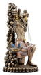 Ebros Anubis By Ankh Altar Weighing The Heart Against Feather Figurine 9" Tall