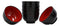 Japanese Black Red Lacquer Copolymer Plastic 5.5"Dia Small Bowl 16oz Set of 6