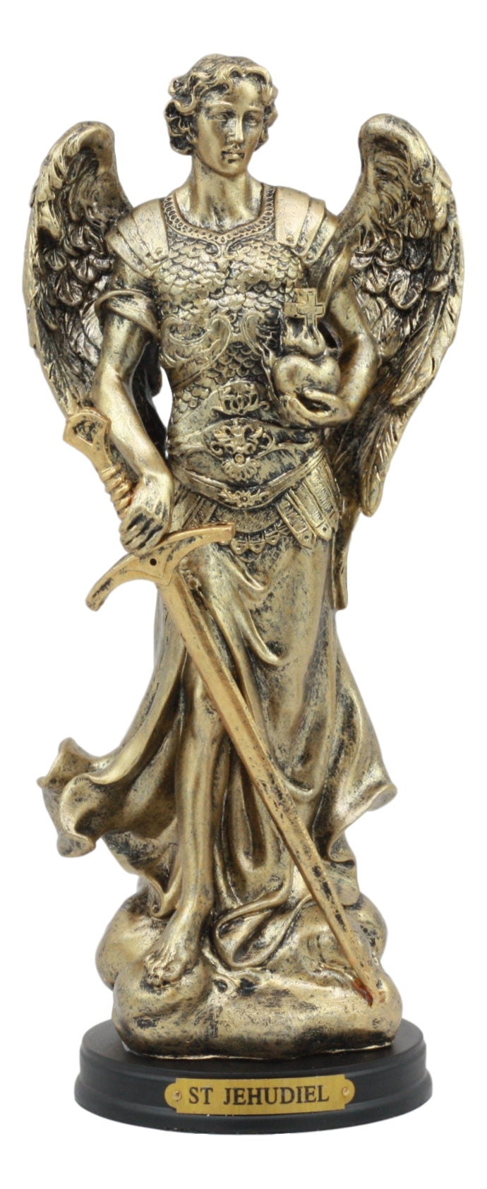 Saint Jegudiel Jehudiel Archangel Statue Patron of Spiritual Endeavors 8"Tall