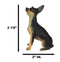 Sitting Lifelike Adorable Deer Head Black and Tan Chihuahua Puppy Dog Figurine