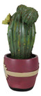 Western Faux Yellow Flowering Cactus Succulent Plant in Navajo Vector Pot Decor