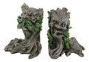 Ebros Celtic Forest Spirit Greenman Decorative Bookends Figurine Pair 5.5"H Set