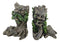 Ebros Celtic Forest Spirit Greenman Decorative Bookends Figurine Pair 5.5"H Set