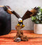 Ebros 7" Tall Bald Eagle Descending On Tree Branch Decorative Figurine Resin