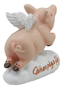 Ebros When Pigs Fly Heavens Flying Pig With Angel Wings On Cloud 9 Statue 4"L