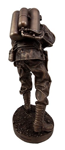 Ebros Gift Military WW2 Flamethrower Ground Troop Soldier Decorative Figurine 12" Tall