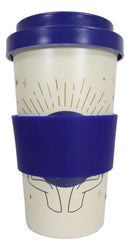 Fortune Teller Psychic Scrying Ball Palm Hands Travel Mug Cup W/ Lid And Sleeve
