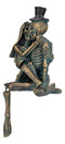 Love Never Dies Skeleton Couple Bride and Groom Kissing Shelf Sitter Figurine