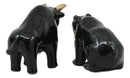Wall Street Charging Bull Versus Angry Bear Salt And Pepper Shakers Set Ceramic