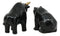 Wall Street Charging Bull Versus Angry Bear Salt And Pepper Shakers Set Ceramic