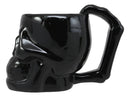 Ebros Macabre Decor Death Black Bone Skull Drinking Coffee Mug 12oz Ceramic Drink Cup