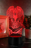 Ebros Sabbatical Goat Baphomet Acrylic Panel Colorful LED Night Light