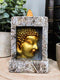 Gautama Buddha Face Faux Stone Mini Relief Bracket Backflow Incense Cone Burner