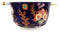 Mandala Floral Blossoms Purple Ramen Noodles Soup Large 6"D Bowl W/ Chopsticks