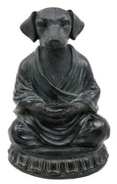 Ebros Meditating Buddha Dog Figurine Zen Koan Monk Dharma Sculpture 6"H Talisman