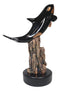 Ebros Large Nautical Marine Sea Orca Killer Whale Swimming By Coral Reefs Statue