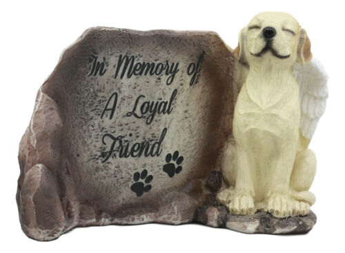 Ebros in Memory of A Loyal Friend Labrador Retriever Dog with Angel Wings Statue 8.5" Long