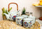 White Storks Cherry Blossom Red Moon Night Sky Ceramic Teapot And 4 Tea Cups Set