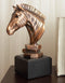 Ebros Madagascar Safari Zebra Horse Bust Statue In Bronze Electroplated Finish