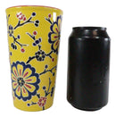 Yellow Floral Cherry Blossoms Ceramic Travel Mug Cup 12oz With Lid Hot Or Cold