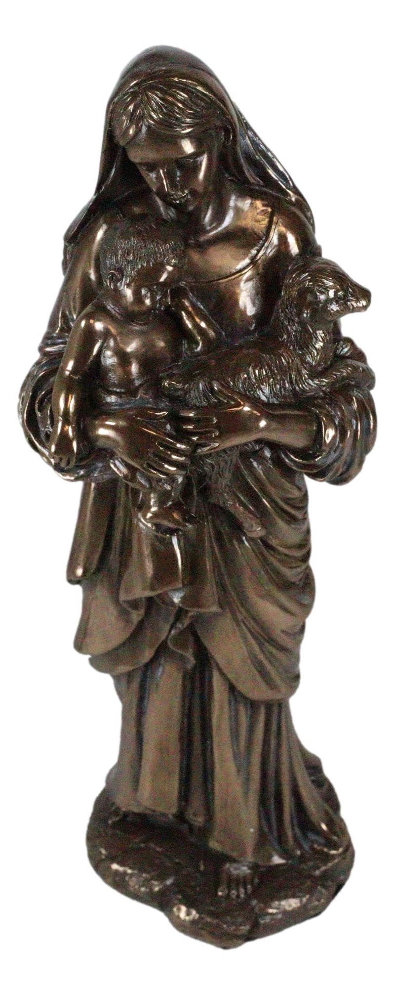 L'Innocence Madonna With Child Jesus And Lamb Figurine Mary Mother Of Grace