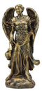 Ebros Bronzed Greek Orthodox Christian Church Archangel Of The Angelic Council Statue 5" Tall Figurine (Sealtiel The Prayer Of God)