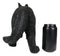 Large Lifelike Mystical Standing Black Cat Kitten Statue With Glass Eyes15"L