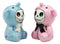 Ebros Furrybones Elephant Voodoo Skeleton Ceramic Salt And Pepper Shakers Set