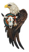 Southwest Wings Of Glory Bald Eagle With Navajo Feathers Bison Skull Wall Decor
