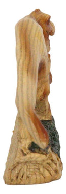 Jurassic Dinosaur Tyrannosaurus Rex Mother and Baby Faux Wood Cutout Figurine