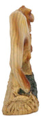 Jurassic Dinosaur Tyrannosaurus Rex Mother and Baby Faux Wood Cutout Figurine