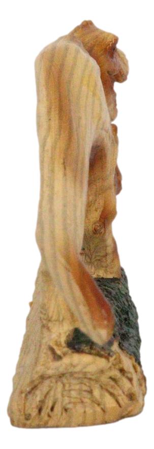 Jurassic Dinosaur Tyrannosaurus Rex Mother and Baby Faux Wood Cutout Figurine
