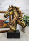 Ebros Gift 9" Tall Western Horse and Foal Head Bust Figurine with Black Pedestal