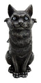 Ebros Gift Stoic Guardian Feline Cat Gargoyle Gothic Candleholder Figurine 5.5"H