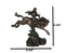 Rustic Western Rodeo Cowboy Riding On Galloping Wild Mustang Horse Figurine