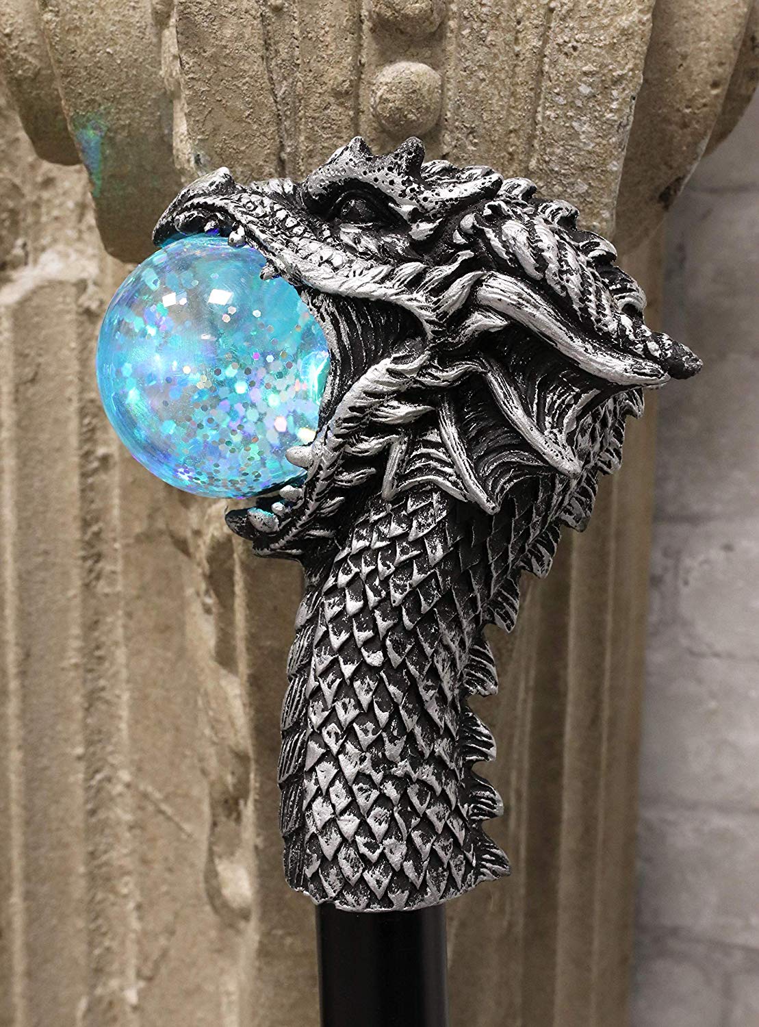 Ebros Leviathan Dragon Color Changing LED Light Decorative Prop Walking Cane