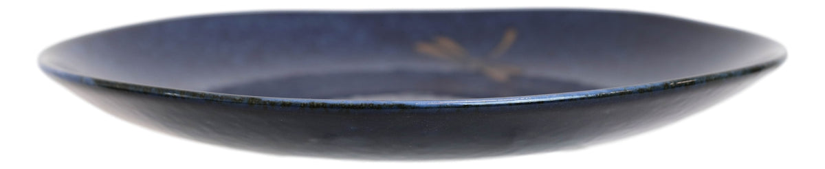 Pack Of 4 Made In Japan Blue Tombo Dragonfly 10" Main Course Large Dinner Plates